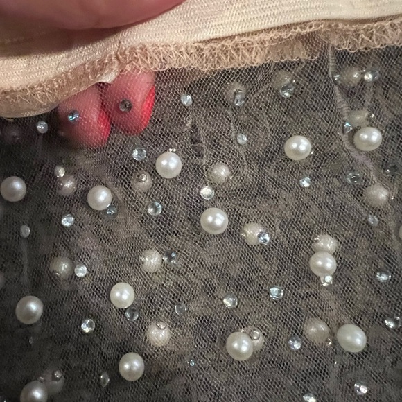 Beach Bunny Glitzy Girl Pearl Mesh Top & Skirt Set - Picture 8 of 10